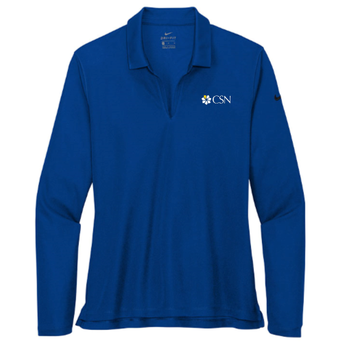 CSN - Nike - Ladies Dri-FIT Long Sleeve Polo - Blue
