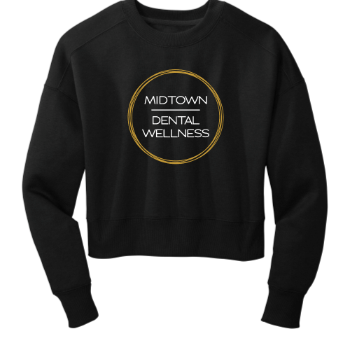 MidtownDental - District Women's Perfect Weight Fleece Cropped Crew