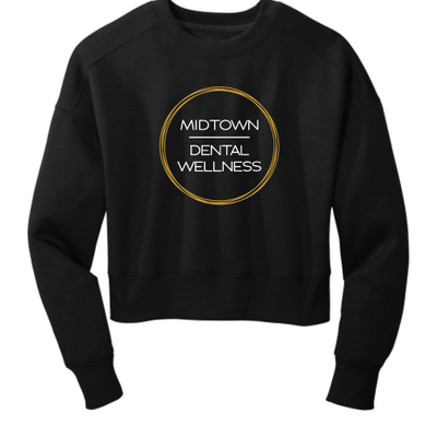 MidtownDental - District Women's Perfect Weight Fleece Cropped Crew