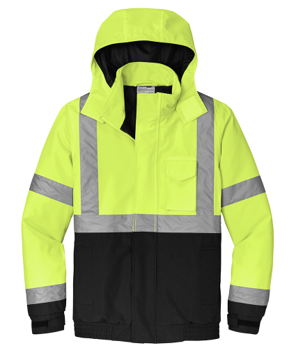 PRINTED - CornerStone ANSI 107 Class 3 Economy Waterproof Insulated Bomber Jacket CSJ500