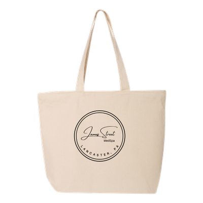 JamesStreetMedSpaTeam - 24.5L Canvas Zippered Tote v2