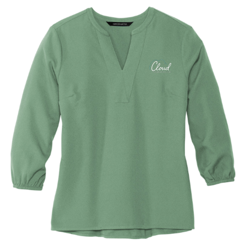 Cloud Chiropractic - Mercer+Mettle Women's Stretch Crepe 3/4-Sleeve Blouse v1