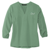 Cloud Chiropractic - Mercer+Mettle Women's Stretch Crepe 3/4-Sleeve Blouse v1