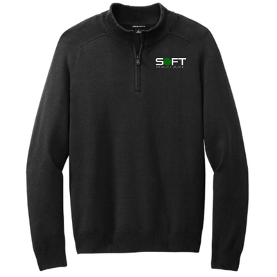 SOFTwarfare Mercer+Mettle - Men's Quarter-Zip Sweater - Black
