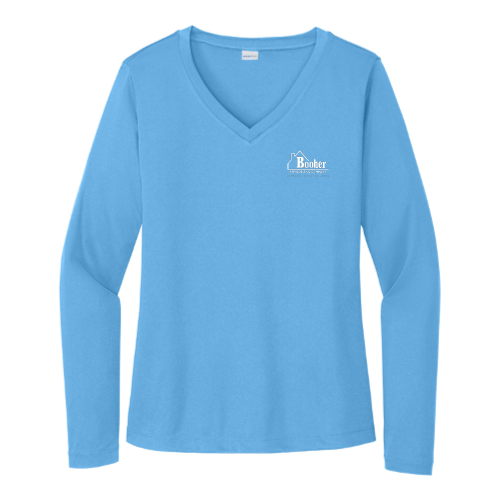 BooherRemodelingCompany - Sport Tek Ladies Long Sleeve V Neck Competitor Tee