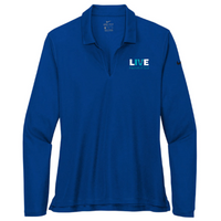 LiveHydrationSpa - Nike Ladies Dri-FIT Micro Pique 2.0 Long Sleeve Polo - v2