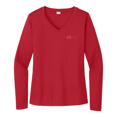 OGA - Sport Tek Ladies Long Sleeve V Neck Competitor Tee - v2