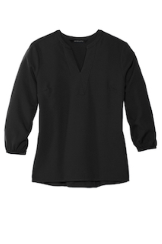 MERCER+METTLE Women's Stretch Crepe 3/4-Sleeve Blouse MM2011
