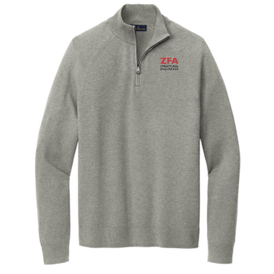 ZFA - Brooks Brothers Cotton Stretch 1/4-Zip Sweater - v2