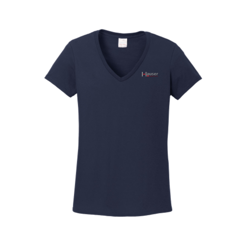 HauserFleetServicesandHauserLogistics - Gildan Ladies Heavy Cotton 100% Cotton V-Neck T-Shirt