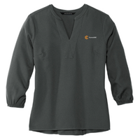 TransitRE - Mercer+Mettle Women's Strech Crepe 3/4-Sleeve Blouse