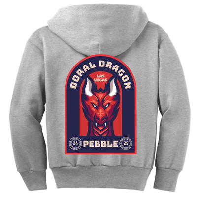 DoralPebble - Port & Company Youth Full-Zip Hooded Sweatshirt