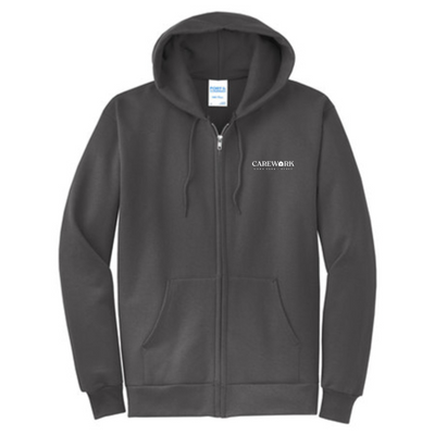 Careworkus - Port & Company Classic Full-Zip Hooded Sweatshirt
