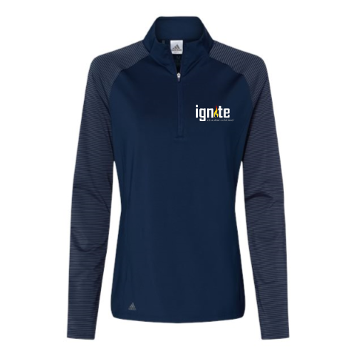Ignite - Women's Stripe Block Quarter-Zip Pullover v2