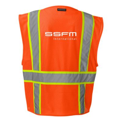 SSFM International - Solid Front Safety Vest With Mesh Back