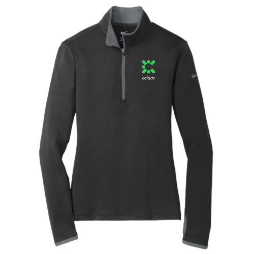 Cofactr - Nike Golf Ladies Dri-FIT Stretch ½-Zip Cover Up (Black Dk Grey)