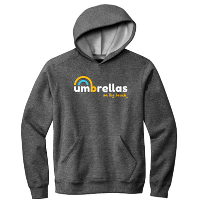 Umbrellas On The Beach - Volunteer Knitwear Chore Fleece Pullover Hoodie USA-Made