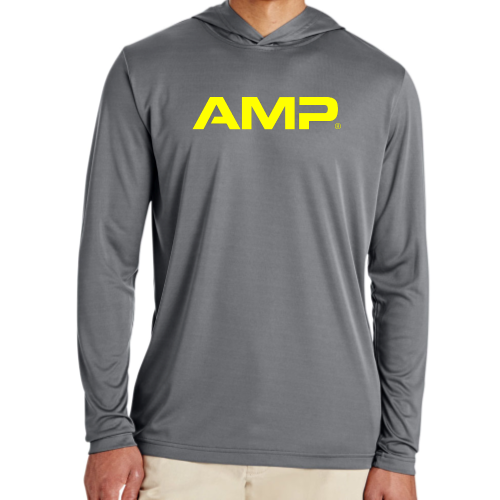 AMPLighting Men's Zone Performance Hooded Shirt - Yellow Logo
