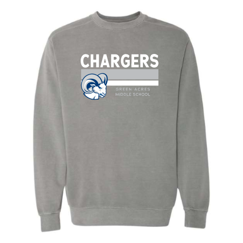 GreenAcresMiddleSchool - Pigment-Dyed Crewneck Sweatshirt