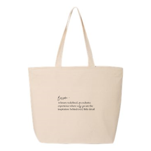BespokeBeautyLoft - 24.5L Canvas Zippered Tote