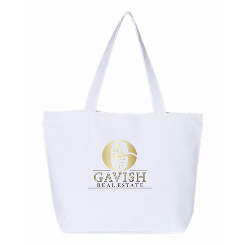 GavishRealEstate - 24.5L Canvas Zippered Tote