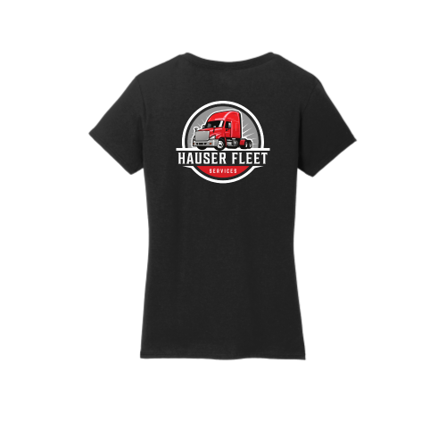 HauserFleetServicesandHauserLogistics - Gildan Ladies Heavy Cotton 100% Cotton V-Neck T-Shirt