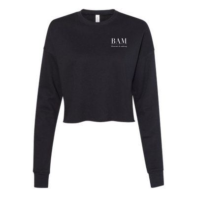 BamBeautyBar  - Embroidered Ladies' Cropped Fleece Crew