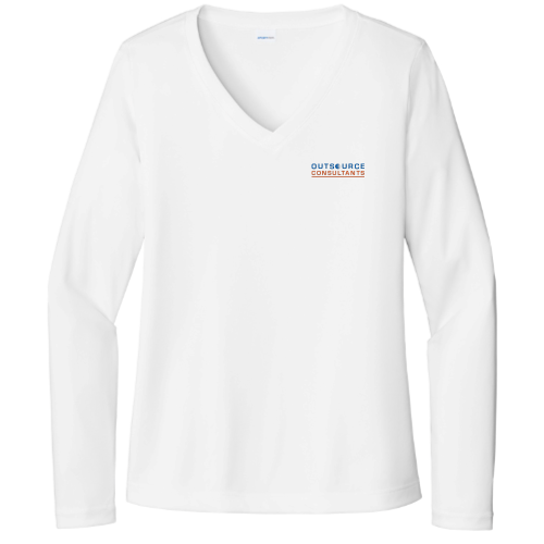 OutsourceConsultants - Sport Tek Ladies Long Sleeve V Neck Competitor Tee