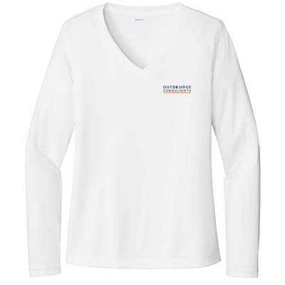 OutsourceConsultants - Sport Tek Ladies Long Sleeve V Neck Competitor Tee