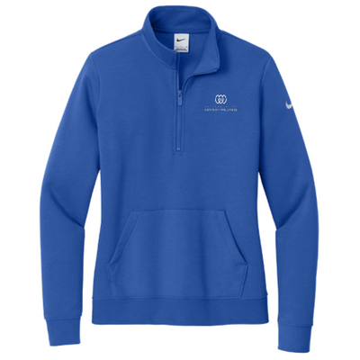 WVCenterForWellness - Nike Ladies Club Fleece Sleeve Swoosh 1/2-Zip NKDX6720