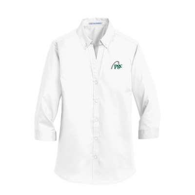 PGC - Port Authority Ladies 3/4-Sleeve SuperPro Twill Shirt v1