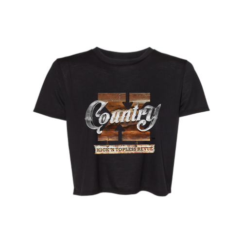 X Country Ladies Flowy Cropped T Shirt