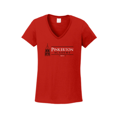 PinkertonAcademy - Gildan Ladies Heavy Cotton 100% Cotton V-Neck T-Shirt