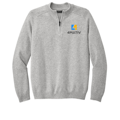 4MATIV - MercerMettle - Men's Quarter-Zip Sweater - Grey