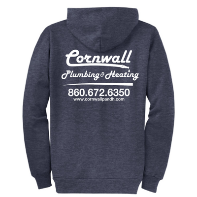Cornwall Plumbing & Heating -  Port & Company Classic Full-Zip Hooded Sweatshirt