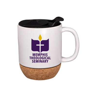 MemphisTheologicalSeminary - 14oz Ceramic Mug With Cork Base