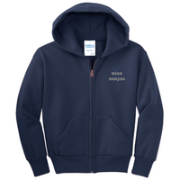 NiceNinjas - Port & Company Youth Full-Zip Hooded Sweatshirt
