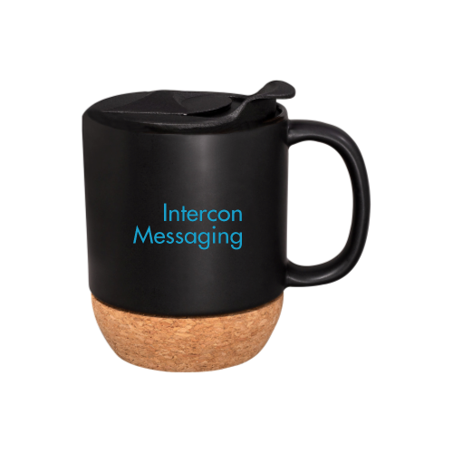 InterconMessaging - 14oz Ceramic Mug with Cork Base