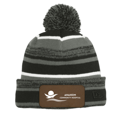 Anaheim Community Hospital Leather Pom Beanie