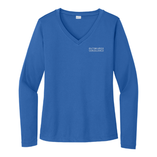 OutsourceConsultants - Sport Tek Ladies Long Sleeve V Neck Competitor Tee