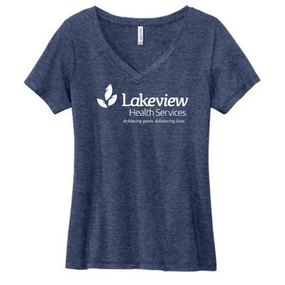 LakeviewHealthServicesInc - Volunteer Knitwear Women's Daily V-Neck Tee USA-Made