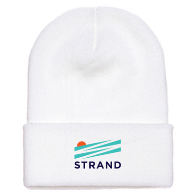 StrandMarketing - Cuffed Knit Beanie - White