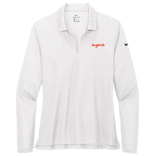 Angelwish Nike Ladies Dri-FIT Long Sleeve Polo