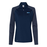 MEGlobalCorp - Women's Stripe Block Quarter-Zip Pullover