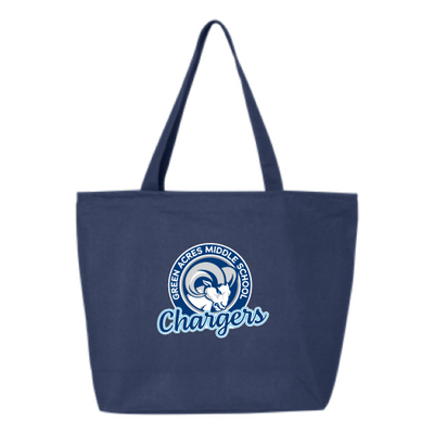 GreenAcresMiddleSchool - 24.5L Canvas Zippered Tote
