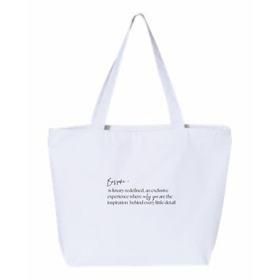 BespokeBeautyLoft - 24.5L Canvas Zippered Tote