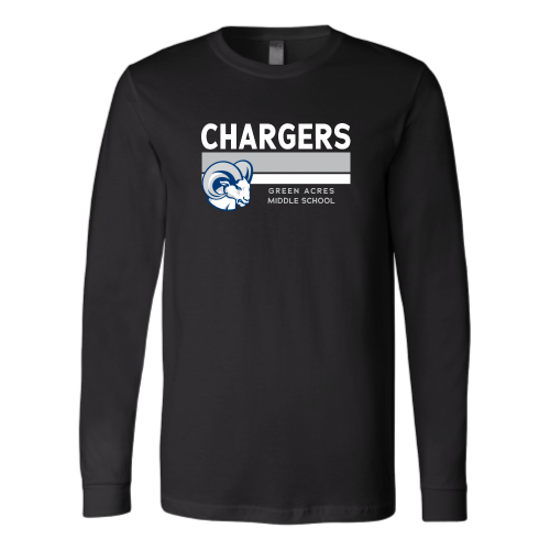 GreenAcresMiddleSchool - Bella Canvas 3501 - Chargers Banded GW