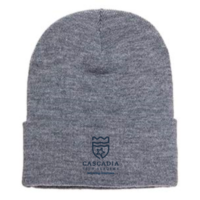 CascadiaTechAcademy - Grey Cuffed Knit Beanie Yupoong