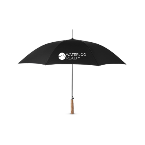 Waterloo Realty - Wood Handle Stick Umbrella