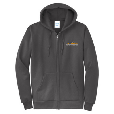 UpClosets - Port & Company Classic Full-Zip Hooded Sweatshirt
